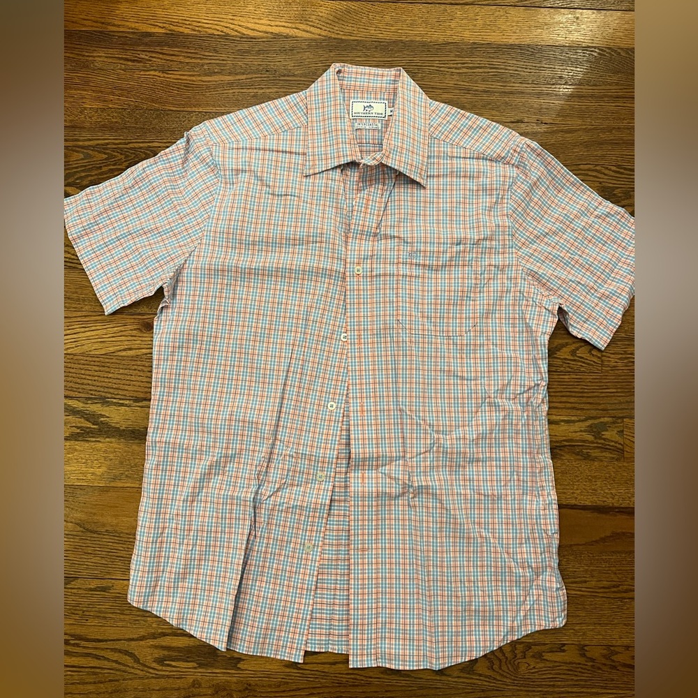 Southern Tide Shot Sleeve Button Down